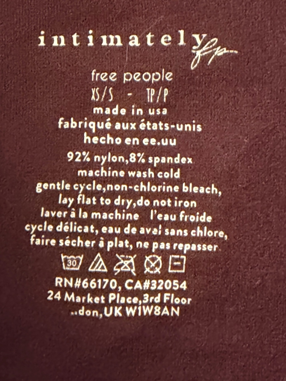 Free People Intimately Clean Lines Muscle Cami size XS/S in chocolate merlot - Picture 8 of 10